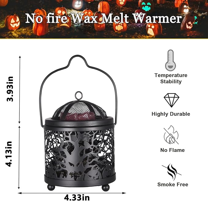 Dicimi Halloween Wax Melt Warmer – 3-in-1 Candle Warmer Lamp - Image 6