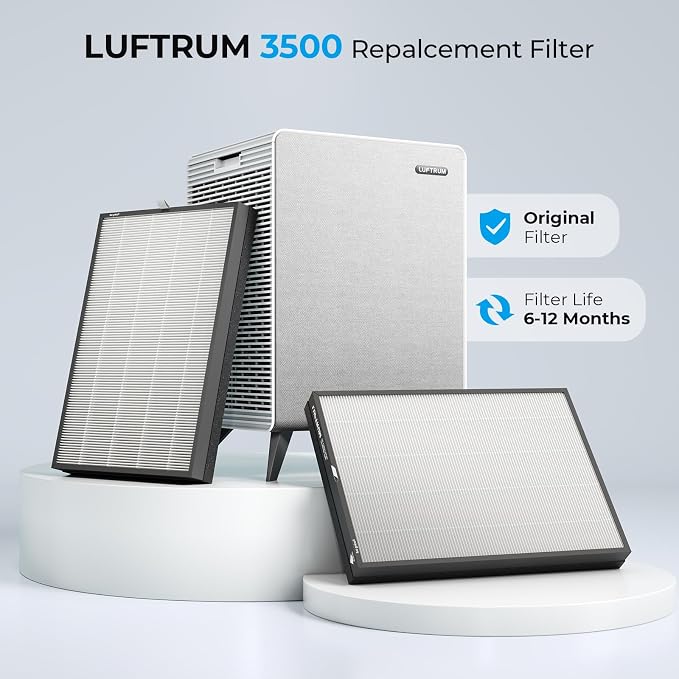 C3500 and C3500 WIFI Air Purifier Original Replacement Filter Set, 1 Ture HEPA - Image 2