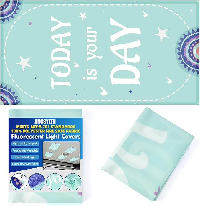 Fluorescent Light Covers -1PCS 4x2 Feet Classroom Covers by ANGSYLTH