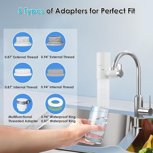 Faucet Water Filter for Sink, Rapid Flow - Image 4