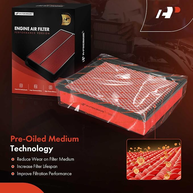 A-Premium Pre-oiled Engine Air Filter Compatible - Image 3