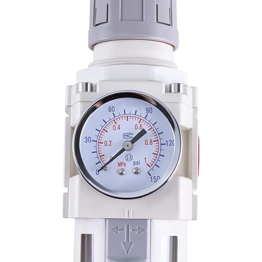 1/2 Inch NPT Air Filter Regulator Combo Piggyback, Air Compressor Water - Image 4