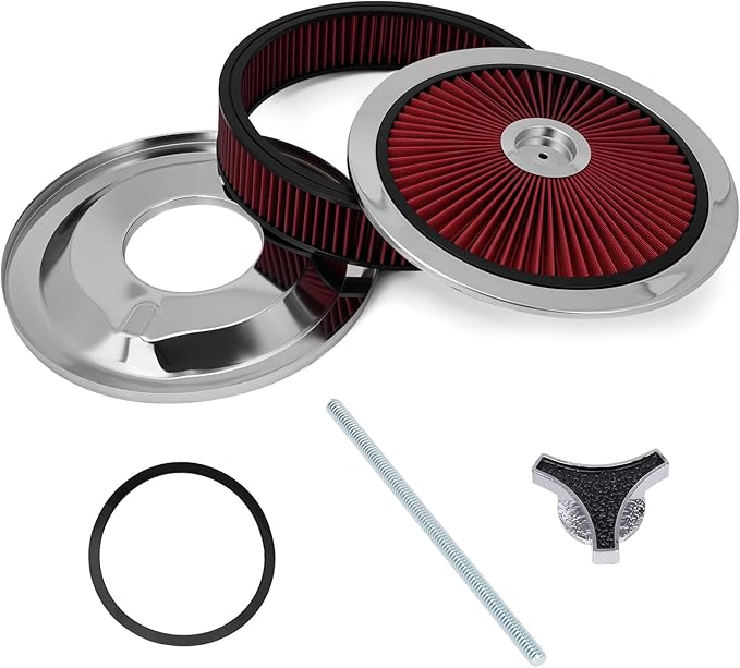 14"x3" High Flow Round Air Cleaner Filter Assembly Kit by Unknown
