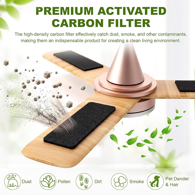 60 Pcs Ceiling Fan Filters for Blades, Fan Air Purifier Pads - Image 6