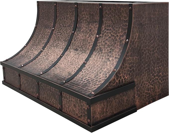 CT Copper Tailor Sloped Copper Vent Hood Island Mount, 1260 CFM Exhaust Fan - Image 3