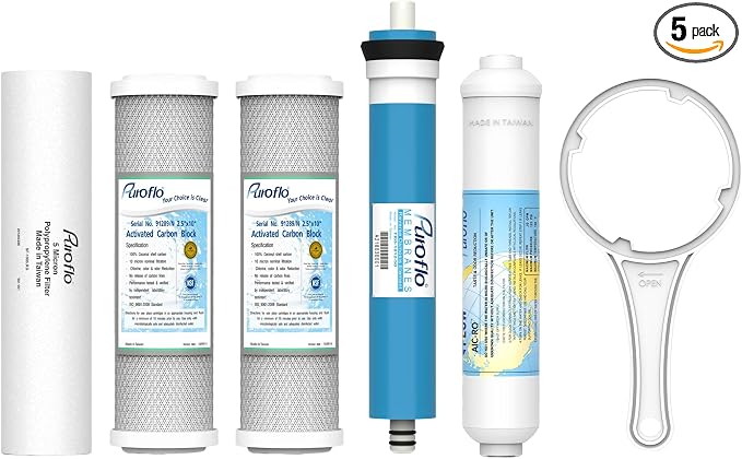 ERO 5 pc Reverse Osmosis Filters Yearly Set, 5 Stage Reverse Osmosis Water by GeneralWaterSolutionPuroflo