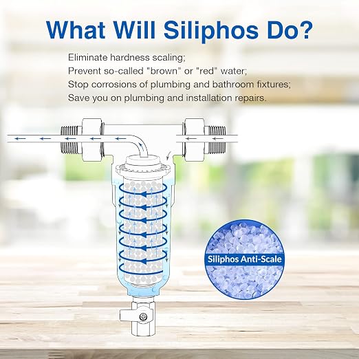 SimPure DC5S 40 Micron Spin Down Sediment Filter, Reusable Whole House Sediment - Image 2