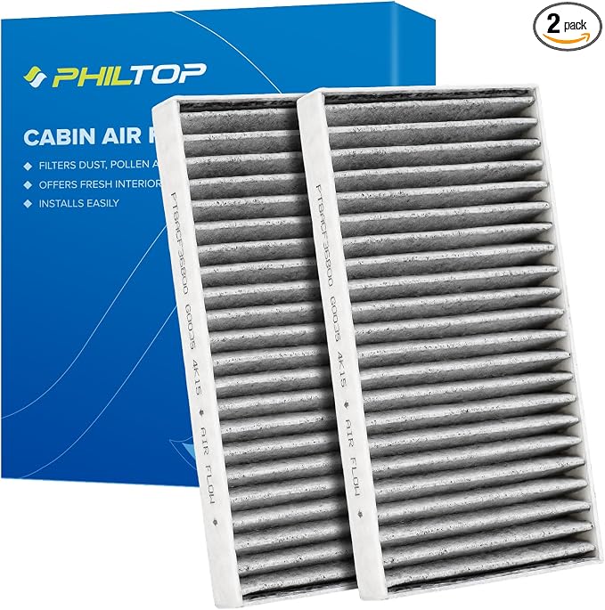 PHILTOP Cabin Air Filter w/Activated Carbon, Compatible by PHILTOP