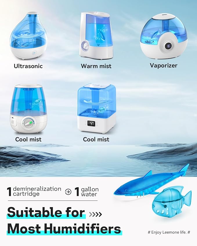 Leemone Humidifier Cleaner Float Shark & Fish -Humidifier Accessories Compatible - Image 3