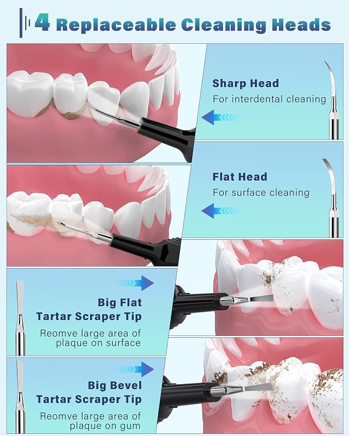 Plaque Remover for Teeth, Dental Cleaning Kit Tartar Remover for Teeth - Image 6