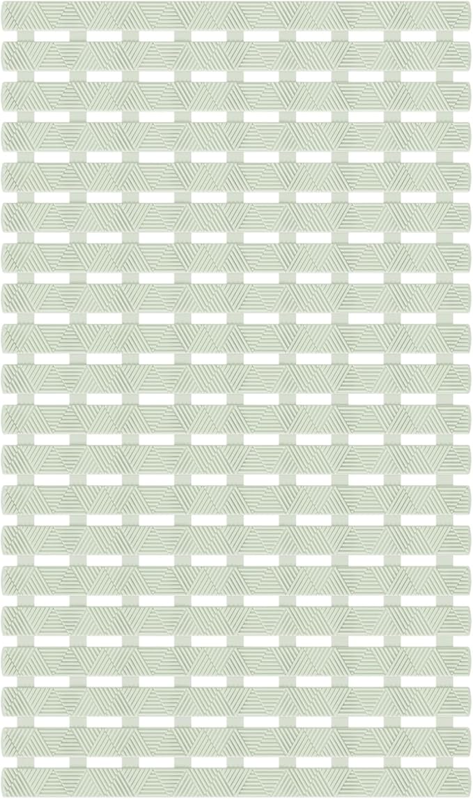 Bathtub Mat Non Slip - for Inside Bath Tub & Shower, Thick & Soft Textured Surface, Fast Drain, No Pooling Water for Better Hygiene, Bathroom Accessories, 27x16 Inch, Sage Green, Matace