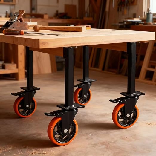 5 Inch Heavy Duty Caster Wheels, Industrial Casters Set of 4 Load 2000lbs - Image 5