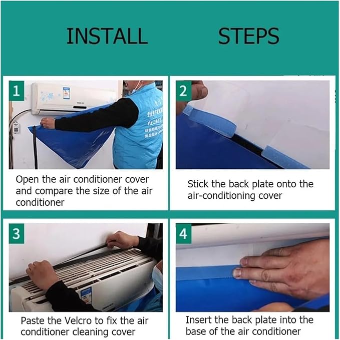 95 / 130cm Air Conditioning Cleaning Cover Water Bag Kit Cleaner Waterproof Rain - Image 5