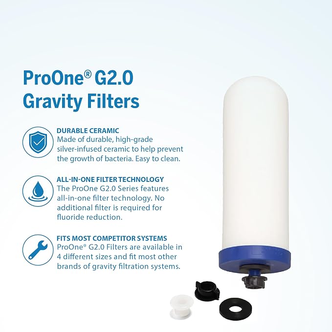 ProOne 9-Inch Gravity Water Filter Replacement G-Series 3-Pack - Image 2