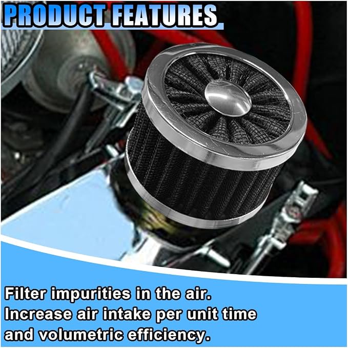 23mm Car Air Filter, 0.9'' High Flow Vent Valve Cover, Breather Filter - Image 3