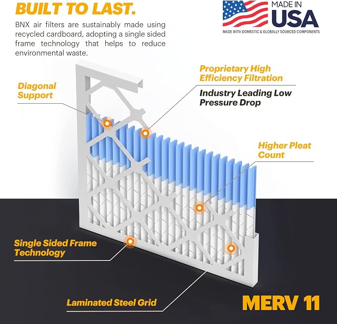 BNX TruFilter 16x25x1 Air Filter MERV 11 - Image 4