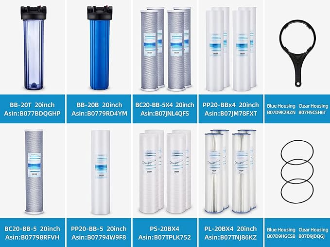 Geekpure 20 Inch Carbon Block Water Filter Reduce Chlorine Taste Odors - Image 6