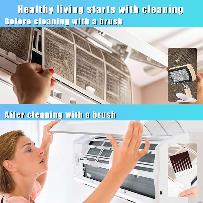 3 Pcs HVAC Coil Cleaning Brush & Fin Straightener Kit, Metal AC Fin Comb - Image 4