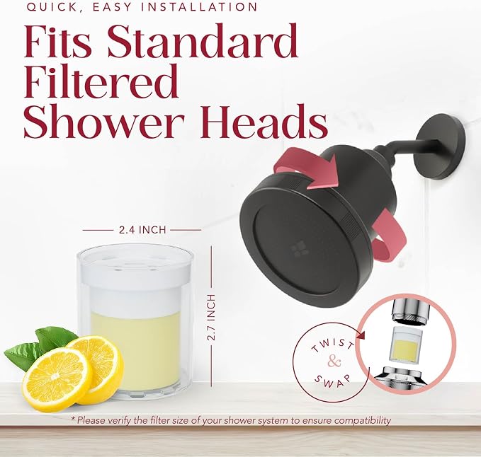 Vitamin C Shower Filter Replacement Cartridge + Shower Steamers Aromatherapy - Image 7
