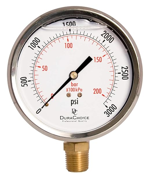 4" Oil Filled Pressure Gauge - Image 4