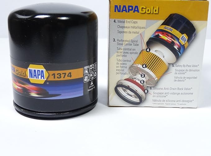 NAPA FILTERS 1374 385PSI Burst Pressure, 2/20=6/20 BETA Ratio, Spin ON Oil - Image 2