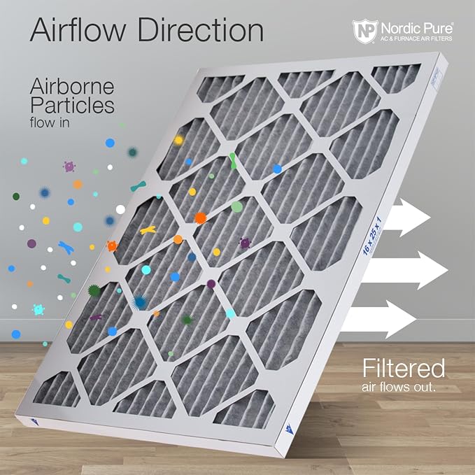 Nordic Pure 14x30x1 Furnace Air Filters MERV 12 Pleated Plus Carbon 3 Pack - Image 7