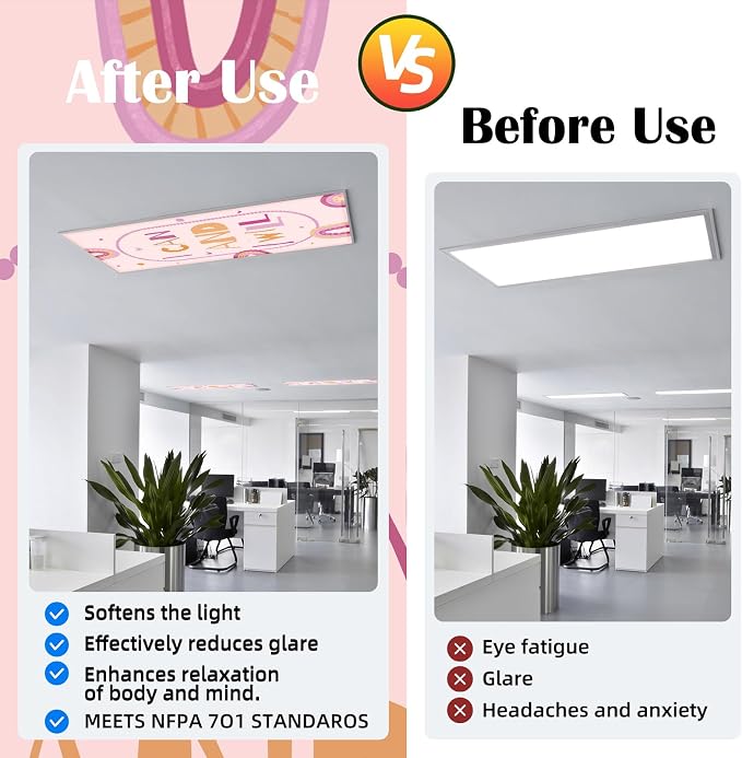 Fluorescent Light Covers -1PCS 4x2 Feet Classroom Covers - Image 4