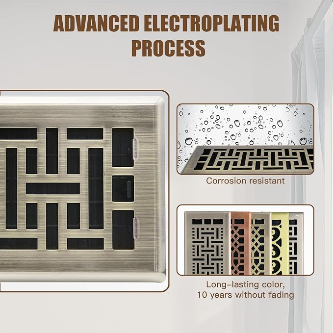 Air Floor Vent Adjustable Register 4x12 Inch Floor Register Vents - Image 7