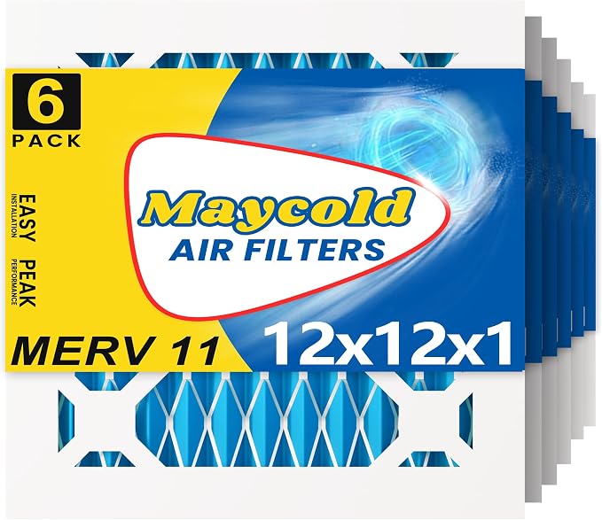 Maycold 12x12x1 MERV 11 Furnace Air Filter, High-Performance HVAC AC Filters by Maycold