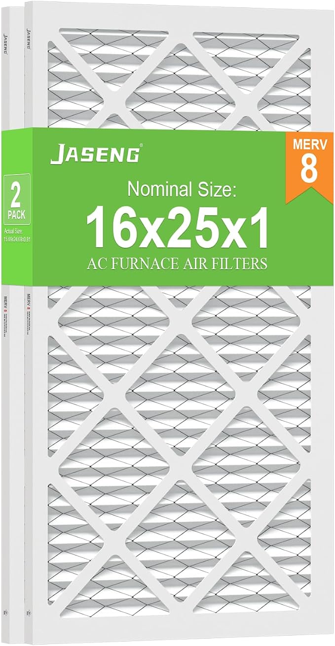 Furnace Filters 16x25x1 MERV 8, MPR 600, 2 Pack Air Filter by NewFilter