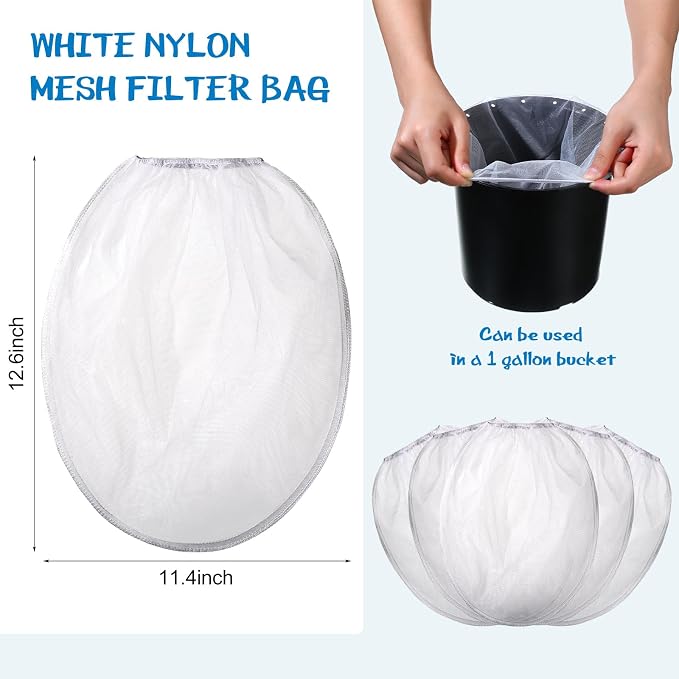 Paint Strainer Bags White Fine Mesh Filters Bag Bucket Elastic Opening Strainer - Image 2