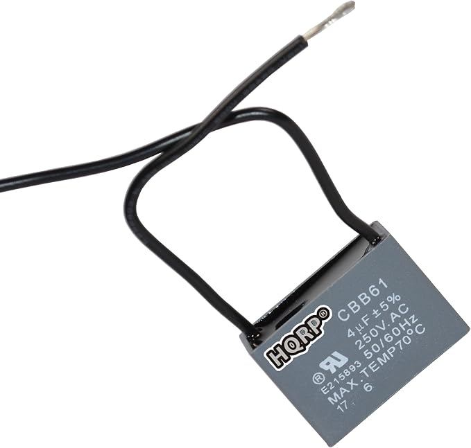 HQRP Capacitor Compatible with Harbor Breeze Ceiling Fan 4uf 2-Wire UL Listed by HQRP