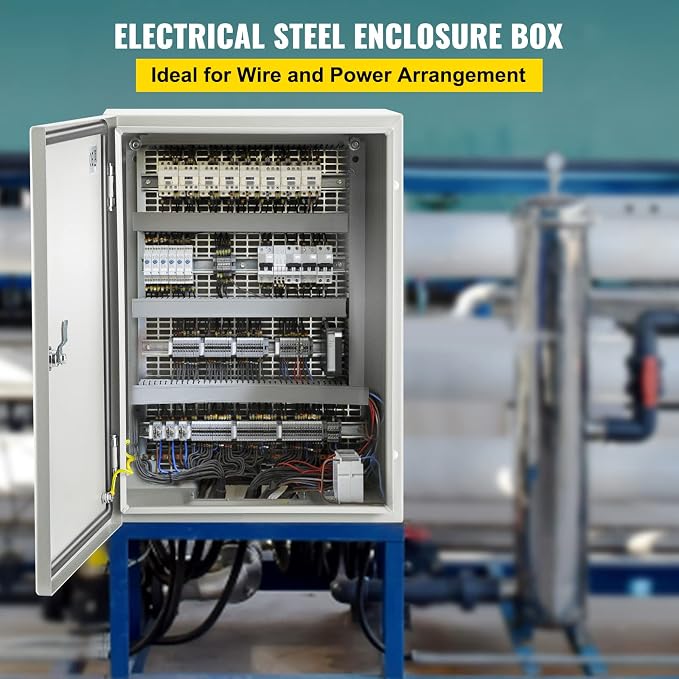 VEVOR Electrical Enclosure Box, Carbon Steel Hinged Junction Box, IP66 - Image 2