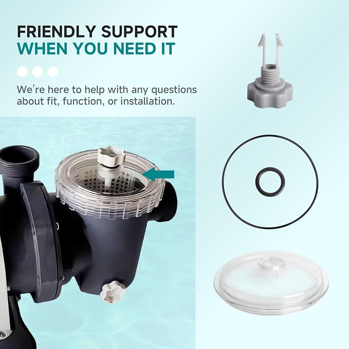 Replacement SF80110-1 Leaf Trap Cover w/Valve & O-Ring Compatible - Image 7