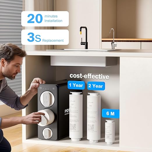 Frizzlife 1200GPD Reverse Osmosis Water Filter, NSF/ANSI 42&58&372 Standards - Image 7