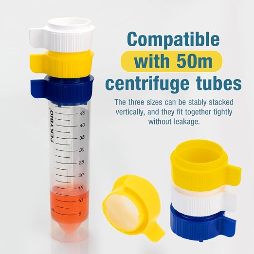 PEKYBIO 40um 70um 100um Cell Strainer Set, Stackable Handle Filter Screen - Image 4