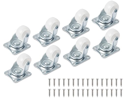 8 Pack 1" Low Profile Casters Wheels by Cofufu