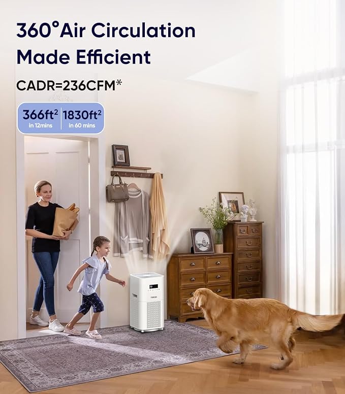 Air Purifier for Home Large Room, FRESHDEW Air Purifiers H13 True HEPA Filter - Image 2