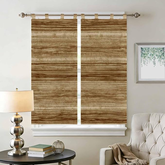 Vintage Western Bedroom Curtains 72 Inch Length, Window Curtains Tab Top - Image 2
