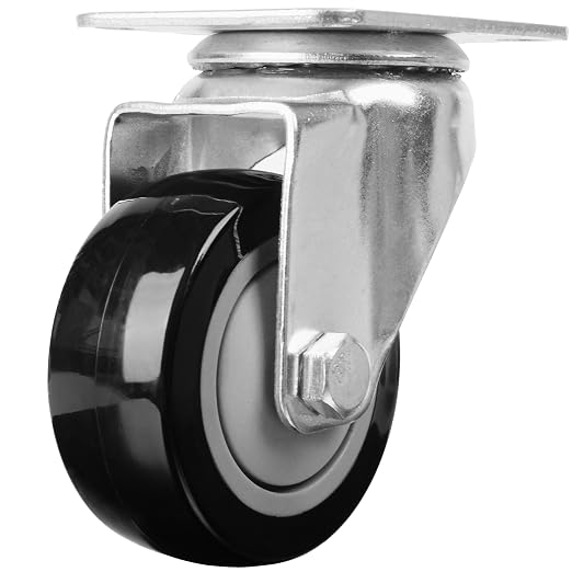 Finnhomy 3 Inch Swivel Casters Wheels Set of 4 Heavy Duty Plate Casters Premium - Image 6