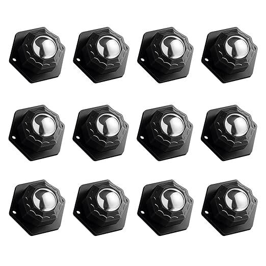 12 Pack Self Adhesive Caster Wheels, Swivel Wheels by WEITELAI