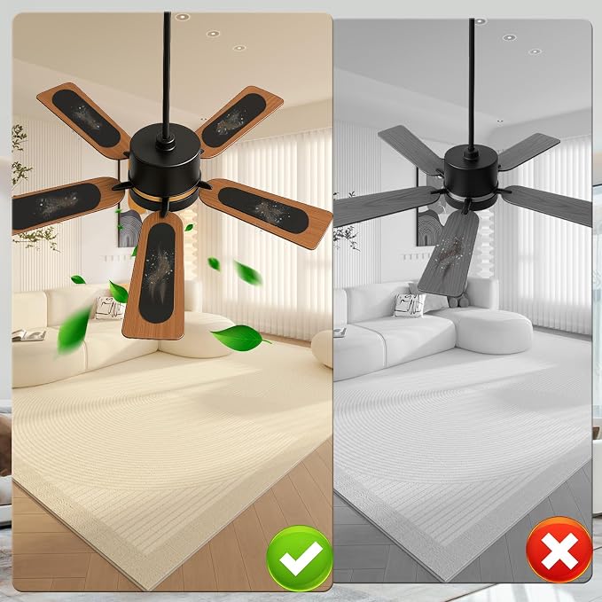 20 Pcs Ceiling Fan Filters for Blades, Fan Air Purifier Pads - Image 3