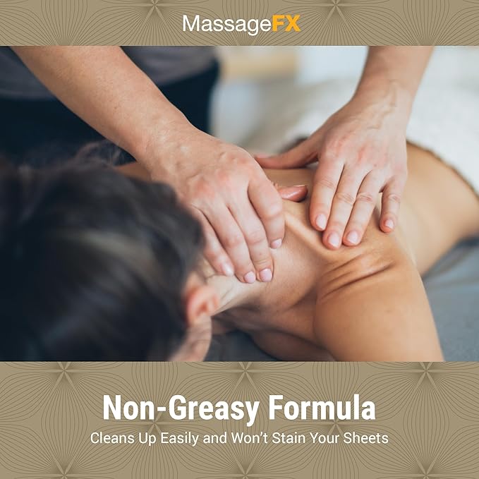 Massage FX Unscented Massage Lotion, 1/2 Gallon - Professional Massage Lotion for Massage Therapy with Sunflower Seed Oil, Arnica, and Vitamin E