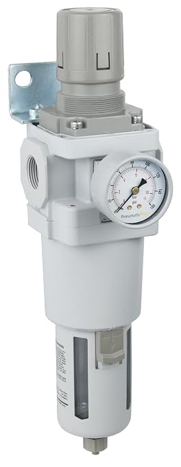 PneumaticPlus SAW600-N06BG Compressed Air Filter Regulator Piggyback Combo 3/4" by PneumaticPlus
