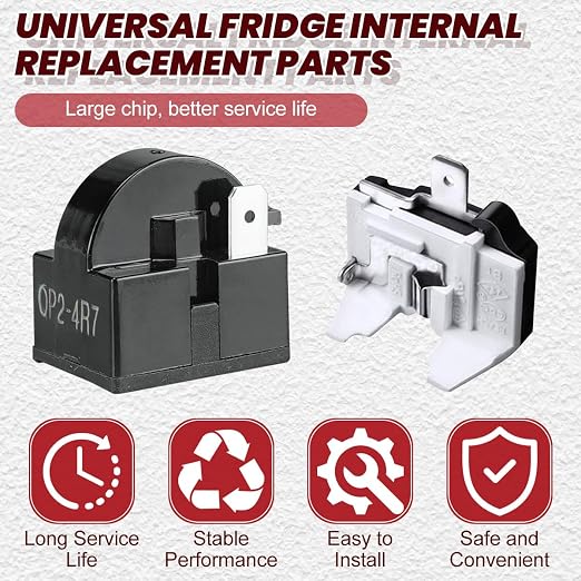 Refrigerator Compressor Relay and Overload Kit 2 Sets Refrigerator Starters - Image 3