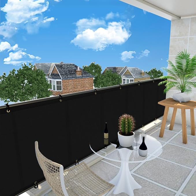 UPGRADE Balcony Privacy Screen Fence 6'X13' Outdoor HDPE Mesh Panels - Image 5