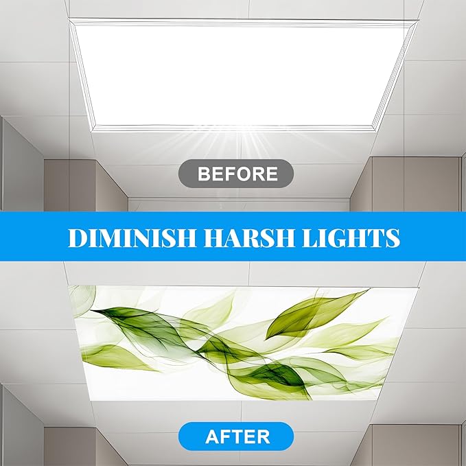 2 Pack Fluorescent Light Covers- 4 x 2 Feet Magnetic Ceiling Light Cover Room - Image 6