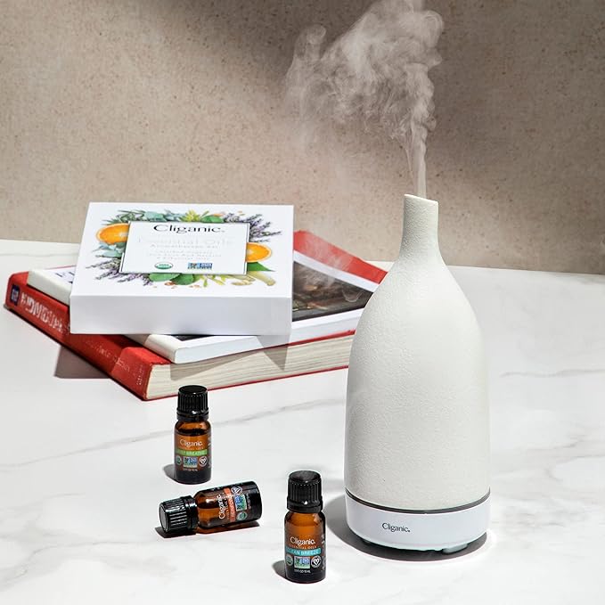 Cliganic Organic Cedarwood Essential Oil - 100% Pure Natural for Aromatherapy Diffuser | Non-GMO Verified (Packaging May Vary)