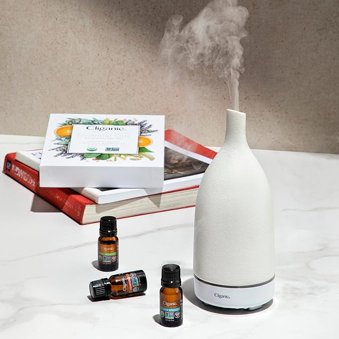 Cliganic Organic Clary Sage Essential Oil, 100% Pure Natural for Aromatherapy | Non-GMO Verified