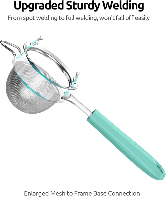 U-Taste Small Fine Mesh Strainer: 18/8 Stainless Steel 3.35in 30 Mesh Kitchen - Image 7